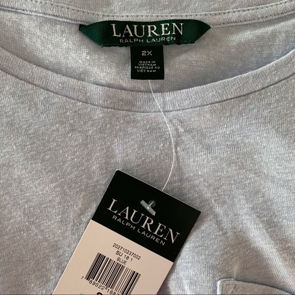 Ralph Lauren Knotted Waist Blue Tee 2X NWT - Picture 5 of 6